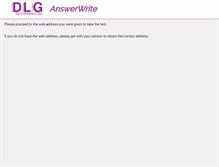 Tablet Screenshot of answerwrite.com
